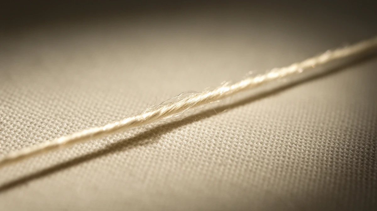 Makro fotografia jedwabnej nici